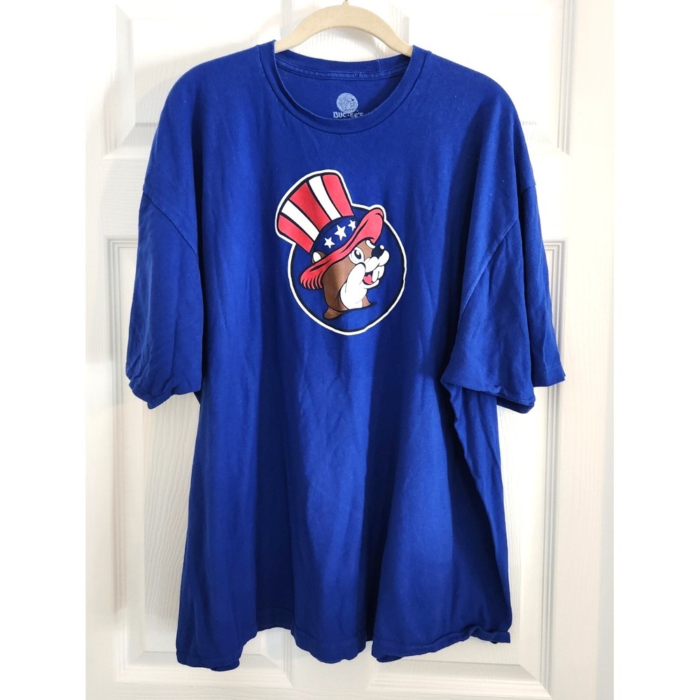 Buc-ees Men's Size XL Freedom Ringing  4th Of July T-Shirt Fireworks Blue